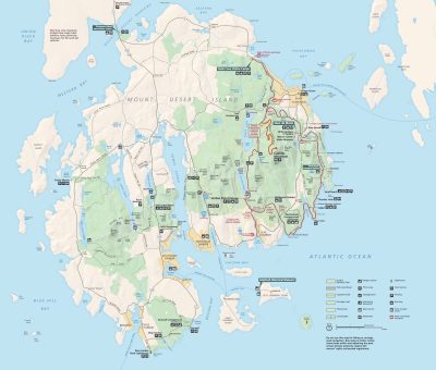 Acadia National Park Mt. Desert Island Detail Map