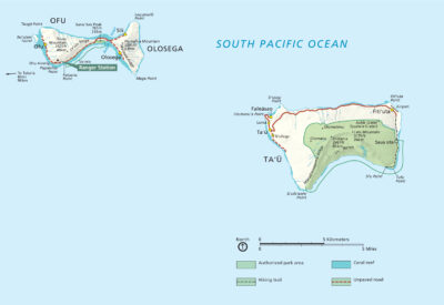 American Samoa outer islands map