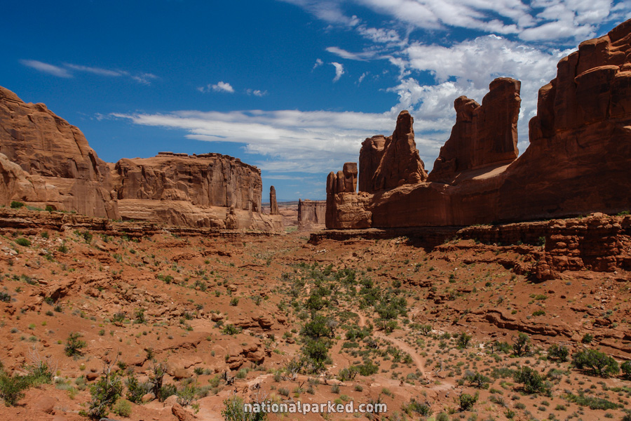 Park Avenue in Arches National Park in Utah