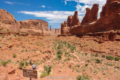 Park Avenue in Arches National Park in Utah