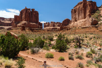 Park Avenue in Arches National Park in Utah
