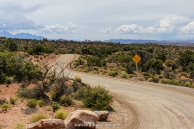 Tower Arch Road in Arches National Park in Utah