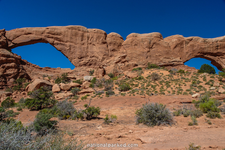 The Windows in Arches National Park in Utah