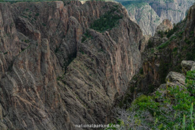 Cross Fissures in Black Canyon of the Gunnison National Park in Colorado