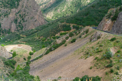 East Portal Road in Black Canyon of the Gunnison National Park in Colorado