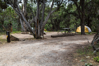 North Rim Campground in Black Canyon of the Gunnison National Park in Colorado