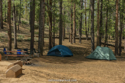 North Campground in Bryce Canyon National Park in Utah