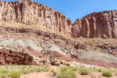 Grand Wash Road in Capitol Reef National Park in Utah