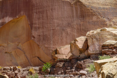 Petroglyphs in Capitol Reef National Park in Utah