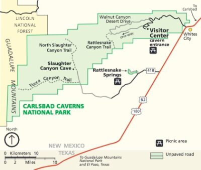 Carlsbad Caverns Park Map
