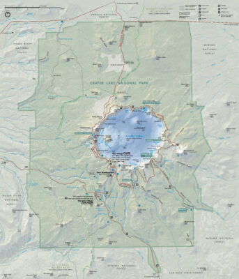 Crater Lake Park Map