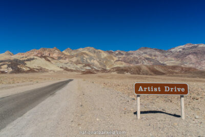 Artist Drive in Death Valley National Park in California