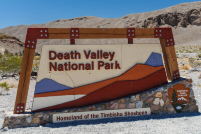 Entrance Sign to Death Valley National Park in California