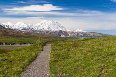 View from Eielson Visitor Center in Denali National Park in Alaska in Denali National Park in Alaska
