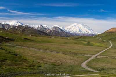 Mt McKinley from Stony Hill Overlook in Denali National Park in Alaska