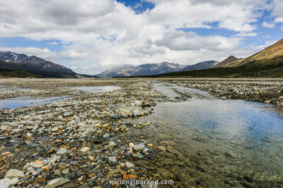 Toklat River in Denali National Park in Alaska