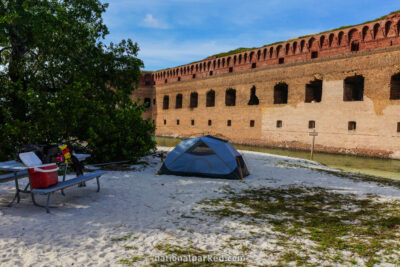 Garden Key Campground in Dry Tortugas National Park in Florida