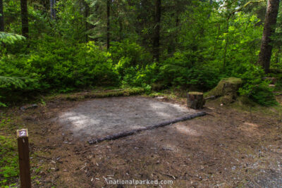 Bartlett Cove Campground in Glacier Bay National Park in Alaska