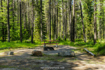 Apgar Campground in Glacier National Park in Montana