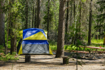 Apgar Campground in Glacier National Park in Montana