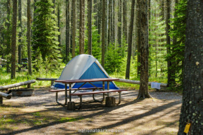 Apgar Campground in Glacier National Park in Montana