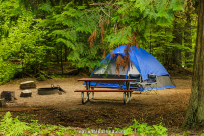 Avalanche Campground in Glacier National Park in Montana