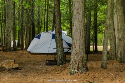 Fish Creek Campground in Glacier National Park in Montana