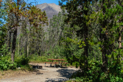 Many Glacier Campground in Glacier National Park in Montana