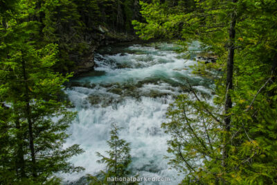 McDonald Falls in Glacier National Park in Montana