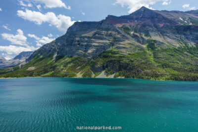 St Mary Lake in Glacier National Park in Montana