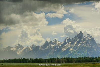 Elk Ranch Flats Turnout in Grand Teton National Park in Wyoming