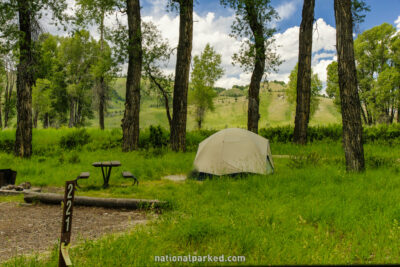 Gros Ventre Campground in Grand Teton National Park in Wyoming