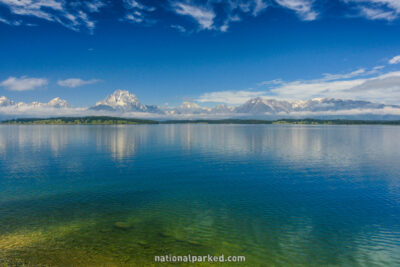 Jackson Lake in Grand Teton National Park in Wyoming