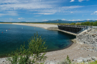 Jackson Lake Dam Area in Grand Teton National Park in Wyoming