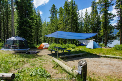 Lizard Creek Campground in Grand Teton National Park in Wyoming