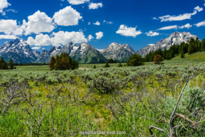 Potholes Turnout in Grand Teton National Park in Wyoming