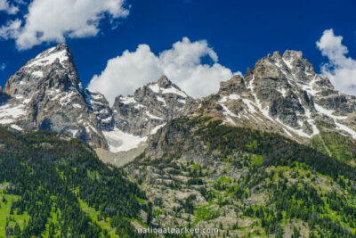 Teton Glacier Turnout in Grand Teton National Park in Wyoming