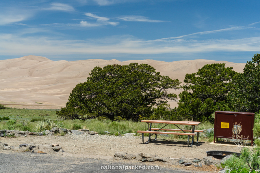 Pinyon Flats Campground in Great Sand Dunes National Park in Colorado