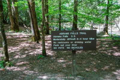 Abrams Falls in Great Smoky Mountains National Park in Tennessee