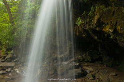 Grotto Falls in Great Smoky Mountains National Park in Tennessee