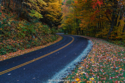 Heintooga Ridge Road in Great Smoky Mountains National Park in North Carolina