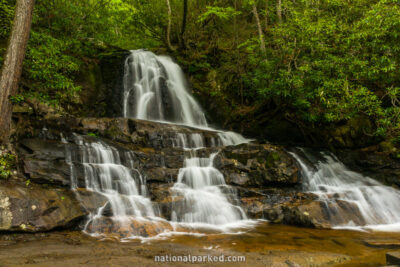Laurel Falls in Great Smoky Mountains National Park in Tennessee