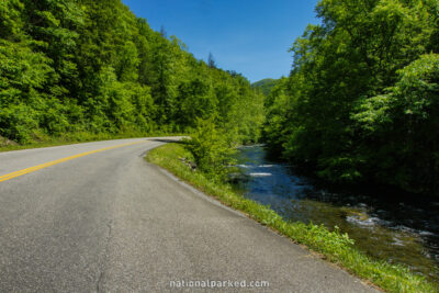 Little River Road in Great Smoky Mountains National Park in Tennessee