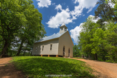 Methodist Church in Cades Cove in Great Smoky Mountains National Park in Tennessee