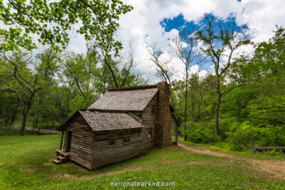 Tipton Place in Cades Cove in Great Smoky Mountains National Park in Tennessee