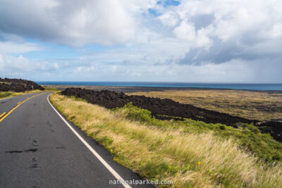 Chain of Craters Road in Hawaii Volcanoes National Park in Hawaii
