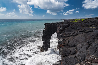 Holei Sea Arch in Hawaii Volcanoes National Park in Hawaii
