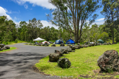 Namakani Paio Campground in Hawaii Volcanoes National Park in Hawaii
