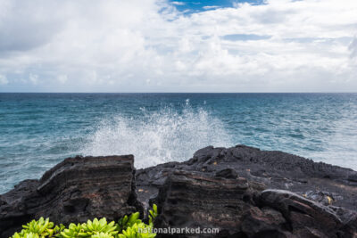 Volcanic Coast in Hawaii Volcanoes National Park in Hawaii