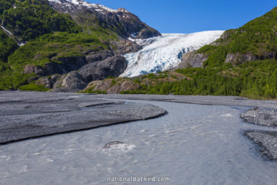 Exit Glacier in Kenai Fjords National Park in Alaska